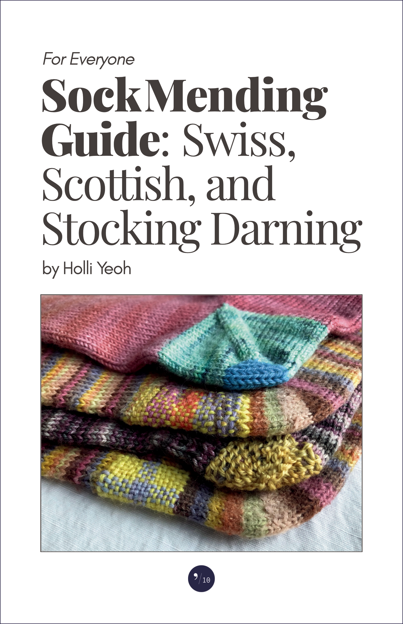 Sock Mending Guide for Everyone zine cover.